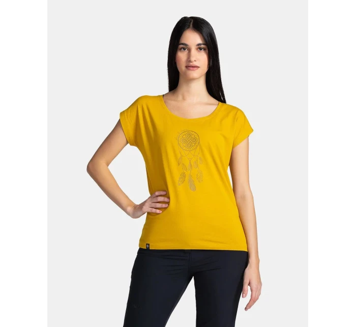 Dámské tričko ROANE-W Žlutá s potiskem - Kilpi