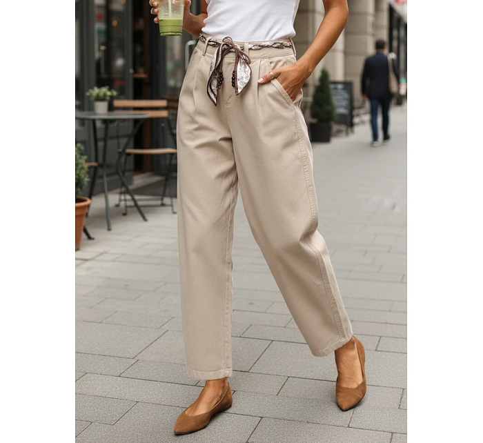 Spodnie damskie z wysokim stanem z  model 22067221 - FashionStreet