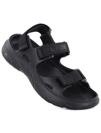 Pěnové sandály na suchý zip černé Big Star TT274A055 Pěnové sandály na suchý zip černé Big Star TT274A055