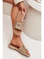 Dámské Plátěné Sandály S Pletením A Dekorací Béžové Artiker 56C1337 Dámské Plátěné Sandály S Pletením A Dekorací Béžové Artiker 56C1337