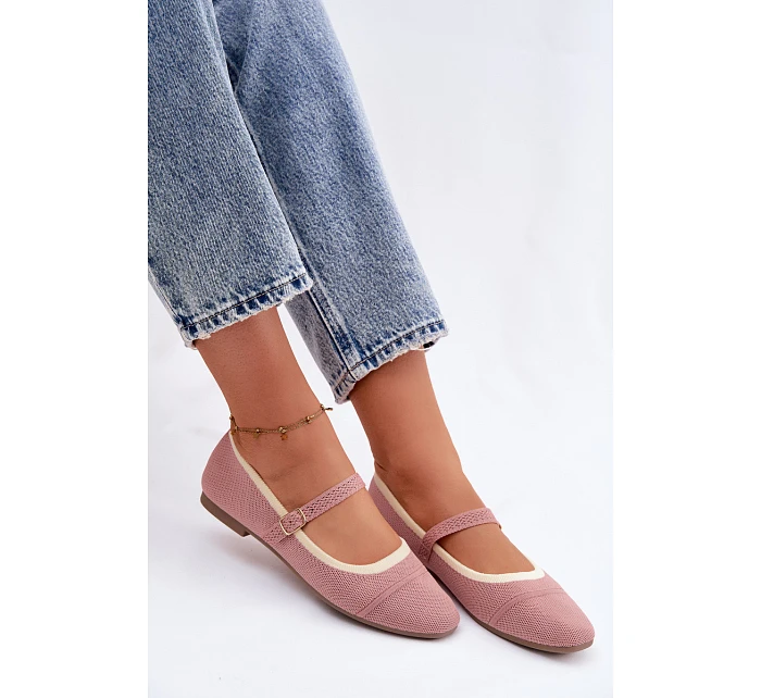 Ploché baleríny Zelisa Růžové