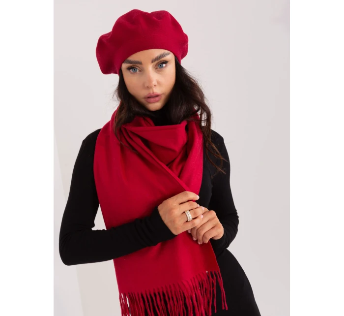 Czapka AT CZ model 21488736 bordowy - FPrice Czapka AT CZ model 21488736 bordowy - FPrice