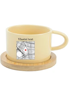 Personalizovaný keramický hrníček "MAKRONKA" s mapou
