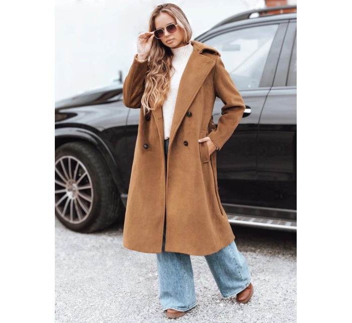Dámský zimní kabát klasický trenčkot hnědý FashionStreet NY0761
