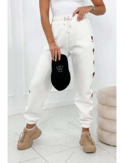 Bavlněné kalhoty Amour ecru Bavlněné kalhoty Amour ecru