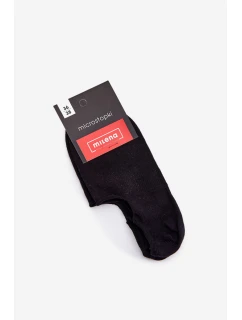 Dámské bavlněné mikro ponožky hladké černé