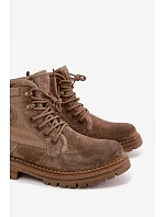 Pánské kožené semišové workery Big Star model 22393392 tmavě béžové - Big Star Shoes Pánské kožené semišové workery Big Star model 22393392 tmavě béžové - Big Star Shoes