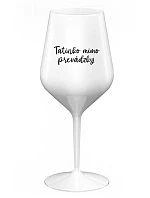 TATINKO MIMO PREVÁDZKY - biely nerozbitný pohár na víno 470 ml