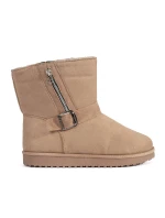 Krásné dámské Jasnobeżowy sněhule bez podpatku Krásné dámské Jasnobeżowy sněhule bez podpatku