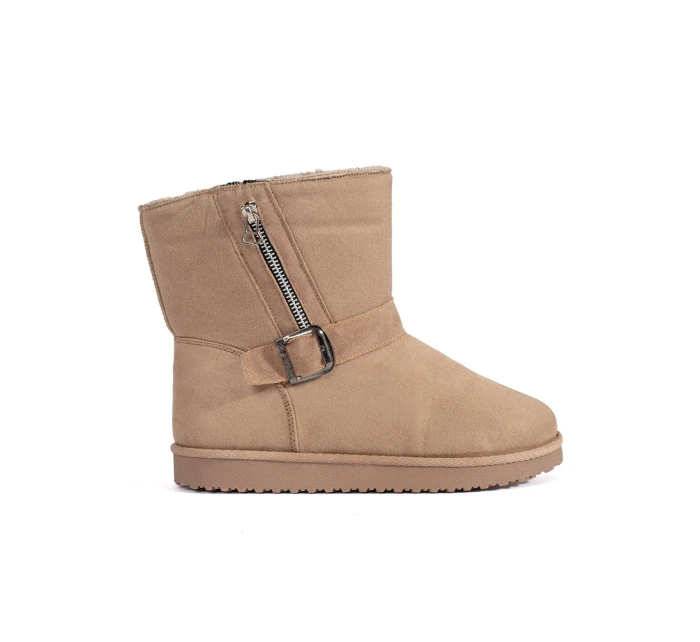 Krásné dámské Jasnobeżowy sněhule bez podpatku Krásné dámské Jasnobeżowy sněhule bez podpatku