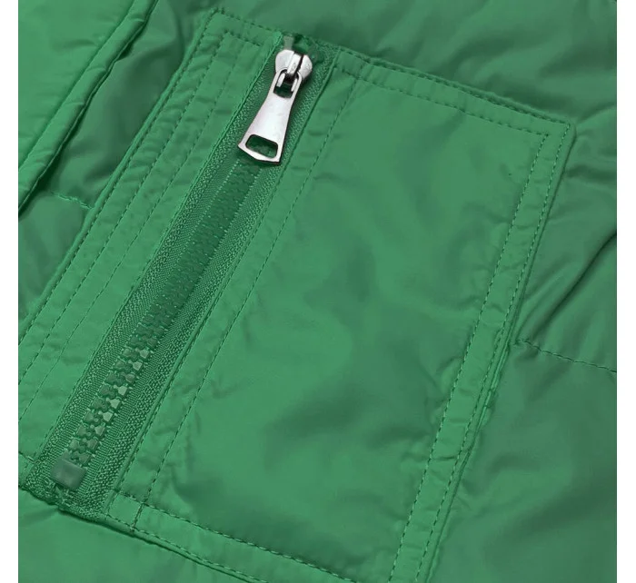 Oboustranná zelená dámská vesta model 18471314 - Miss TiTi Oboustranná zelená dámská vesta model 18471314 - Miss TiTi