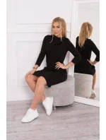 Šaty s kapucí a kapsami černé