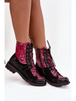 dámské kotníkové boty z přírodní kůže na ploché podrážce model 21713991 - Maciejka