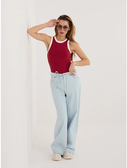 Spodnie model 22041086 jasny niebieski - FPrice Spodnie model 22041086 jasny niebieski - FPrice