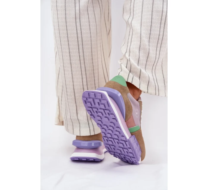 Dámské semišové tenisky na platformě Big Star – růžové Dámské semišové tenisky na platformě Big Star – růžové