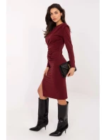 Dámské šaty model 220449 Vínová - Rue Paris