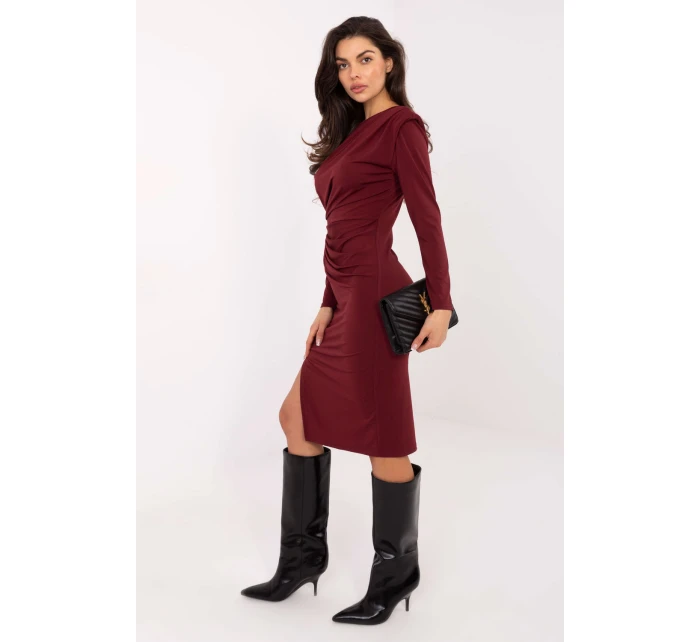 Dámské šaty model 220449 Vínová - Rue Paris