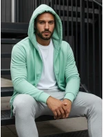 Pánská mikina s kapucí mint Dstreet model 21964391 - FashionStreet