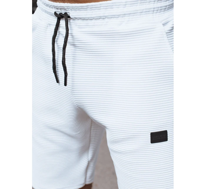FashionStreet pánské bílé teplákové šortky SX2384