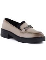 Dámské kožené mokasíny na silné podrážce béžové Vinceza 39985 Dámské kožené mokasíny na silné podrážce béžové Vinceza 39985