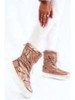 Dámské zateplené sněhule Big Star model 21601636 Béžove - Big Star Shoes Dámské zateplené sněhule Big Star model 21601636 Béžove - Big Star Shoes