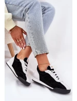 Dámské Kožené Sportovní Boty model 21690049 Černé - Laura Messi Dámské Kožené Sportovní Boty model 21690049 Černé - Laura Messi