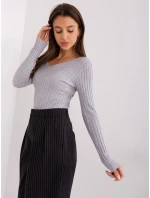 Sweter PM SW model 18969888 jasny szary - FPrice Sweter PM SW model 18969888 jasny szary - FPrice