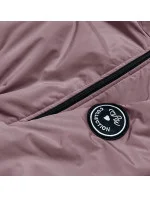 Růžová dámská oversize bunda parka model 19410175 - S'WEST Růžová dámská oversize bunda parka model 19410175 - S'WEST