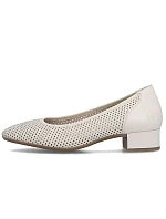 Dámské kožené béžové ažurové lodičky model 22097210 - Rieker Dámské kožené béžové ažurové lodičky model 22097210 - Rieker