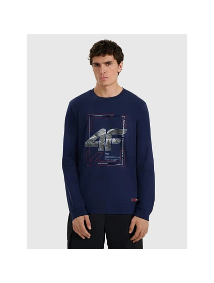 Pánské tričko s potiskem a dlouhým rukávem model 22117317 pánské - 4F