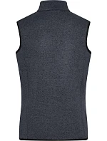 Daiber JN 773 Dámská pletená fleecová vesta se stojáčkem 02.0773 dark grey melange/silver Daiber JN 773 Dámská pletená fleecová vesta se stojáčkem 02.0773 dark grey melange/silver