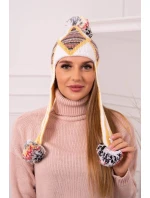 Dámská klapka na uši Eunika K322 bílá+žlutá Dámská klapka na uši Eunika K322 bílá+žlutá