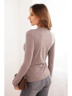 Dámská blůza s ozdobnou sponou model 21468712 z viskózy fango - K-Fashion
