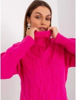 Sweter AT SW model 21326969 fuksjowy - FPrice Sweter AT SW model 21326969 fuksjowy - FPrice