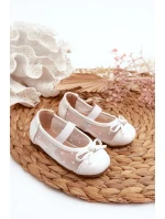 Dětské balerínky s mašlí, bílá Jellema