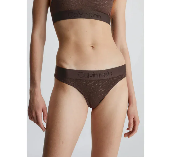 Dámská tanga  tm. hnědé  model 19060375 - Calvin Klein