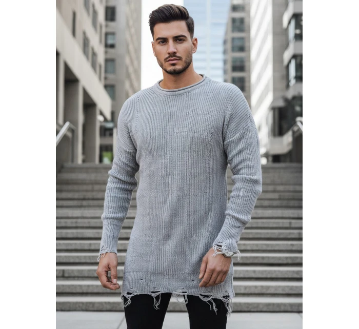 Pánský světle šedý svetr FashionStreet WX1963