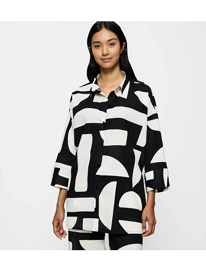 Summer Wear Boyfriend Shirt - BLACK - TRIUMPH BLACK - TRIUMPH Summer Wear Boyfriend Shirt - BLACK - TRIUMPH BLACK - TRIUMPH