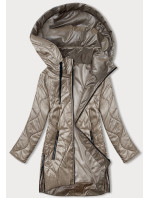 Béžová dámská bunda s odepínací kapucí (B8218-12)