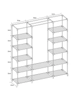 TEXTILNÍ ZAHRADA 175x133x43 cm tmavě šedá 28873
