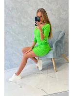 Šaty s knoflíkovým výstřihem světle zelené Šaty s knoflíkovým výstřihem světle zelené