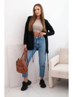 Dámská mikina s kapucí a šňůrkou dole černá Dámská mikina s kapucí a šňůrkou dole černá