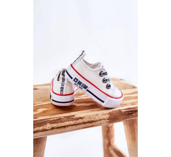 Dětské látkové tenisky BIG STAR KK374048 Bílá Dětské látkové tenisky BIG STAR KK374048 Bílá