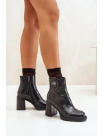 Hadí dámské botky na podpatku z přírodní kůže černé Vinceza 66670 Hadí dámské botky na podpatku z přírodní kůže černé Vinceza 66670