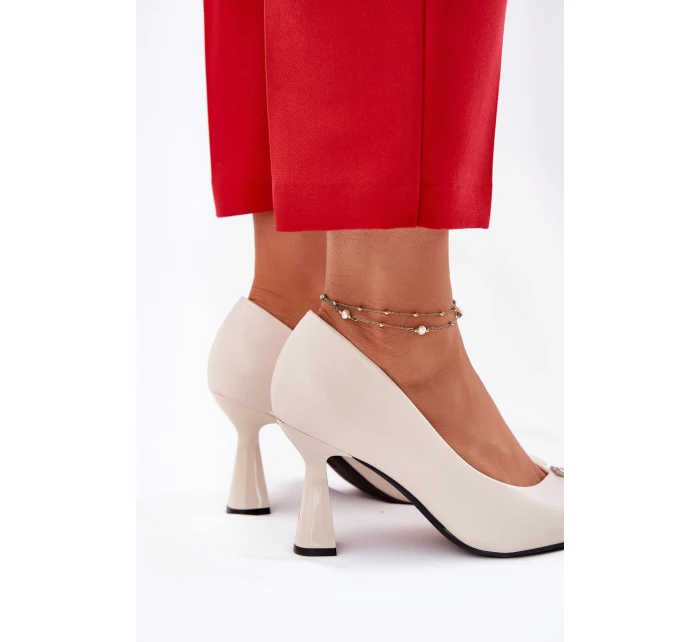 Elegantní Lodičky Na Se  Béžové model 21692763 - VINCEZA