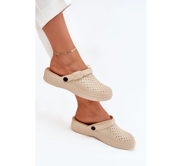 Pěnové Pantofle Dámské Béžové model 21703196 - EVENTO Pěnové Pantofle Dámské Béžové model 21703196 - EVENTO