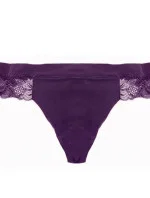 Dámské tanga QF6628E - UXD - fialová - Calvin Klein