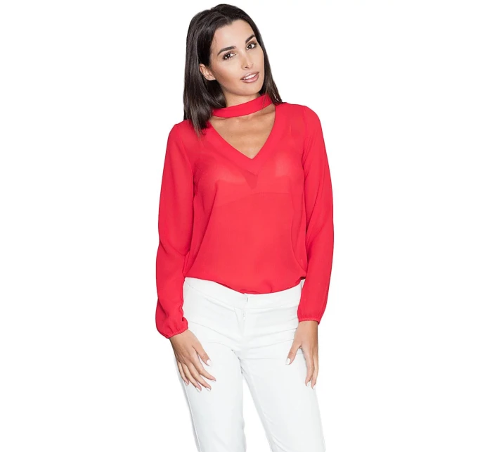 Dámská halenka M543 Červená - Figl