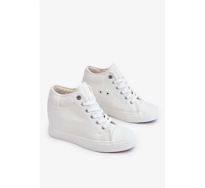 Vysoké tenisky na klínu Big Star Bílé model 21608832 - Big Star Shoes Vysoké tenisky na klínu Big Star Bílé model 21608832 - Big Star Shoes