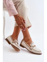 Kožené mokasíny s ozdobou Zlaté Maciejka 06442-25 Zlaté